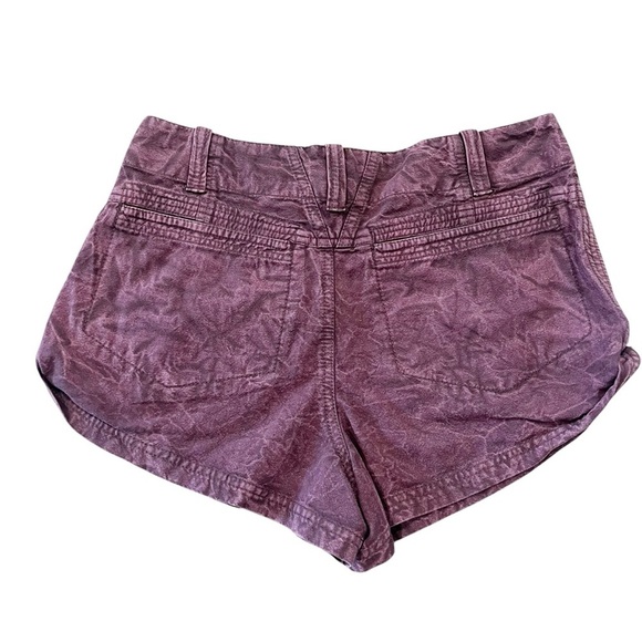 Free People Shorts Sz 0 Purple NWT Low Rise Button Fly Point Dume Chino Festival - Picture 4 of 11